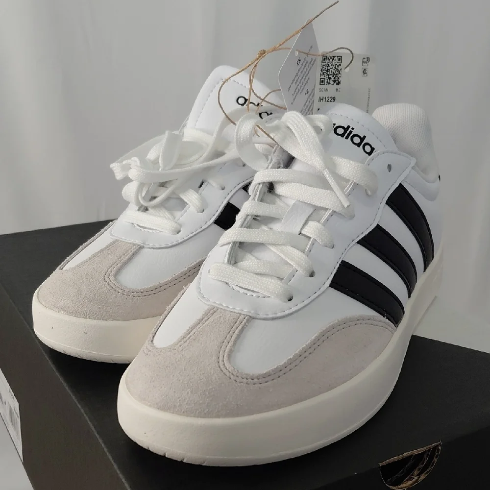 adidas White and Black Barreda Sneakers - Picture 4 of 8